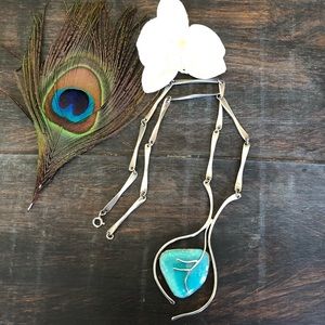 Handmade sterling turquoise necklace